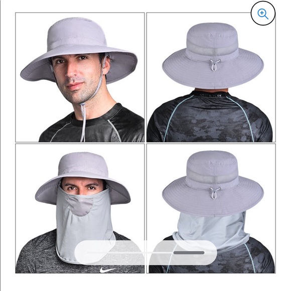 New!  Vbiger Hat Unisex Sun Protection Hat Detachable Neck Flaps Waterproof - Picture 1 of 14
